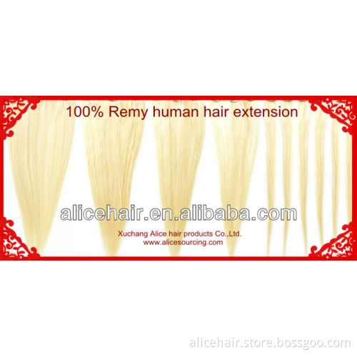 Wholesale price remy 120g full head clip in hair extension